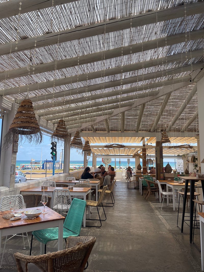 A picturesque beachside café in Alicante