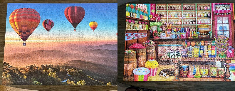 Completed puzzles