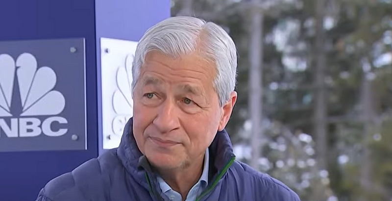 Jamie Dimon speaking on Bitcoin and its implications.