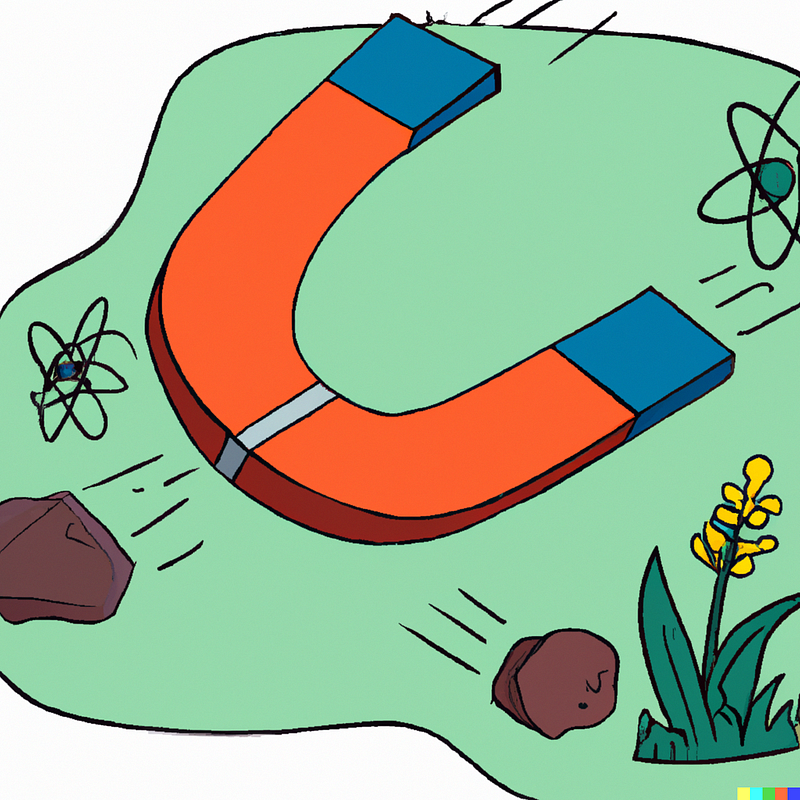 Artistic representation of NMR spectroscopy in action