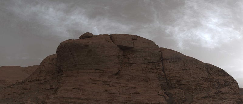 Clouds on Mars captured by NASA