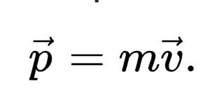 Equation illustrating momentum conservation