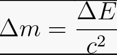 Mathematical representation of mass-energy equivalence