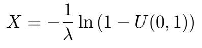 Exponential Distribution from Uniform Distribution