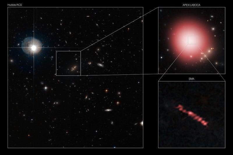 Visualization of the gravitational lens effect