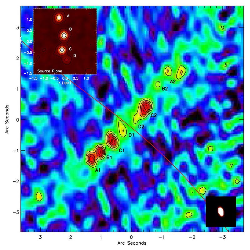 Image showing star-forming regions in the distant universe