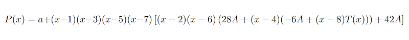 Final polynomial evaluation