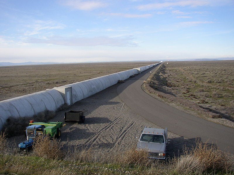 One of the LIGO vacuum tubes