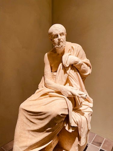 A statue of Chrysippus in the Capitoline Museums, Rome