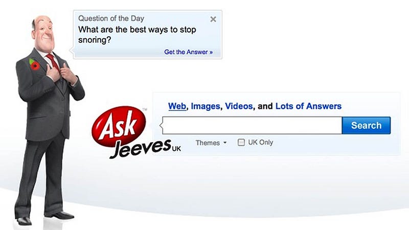 Ask Jeeves search engine