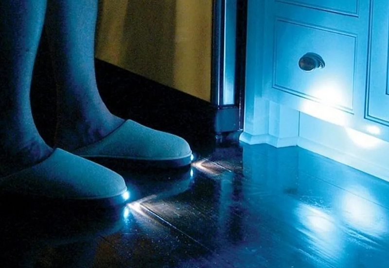 LED slippers for nighttime safety