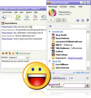 Nostalgic chat interface of Yahoo Messenger