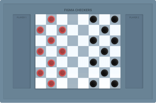 Figma version of the classic Checkers game