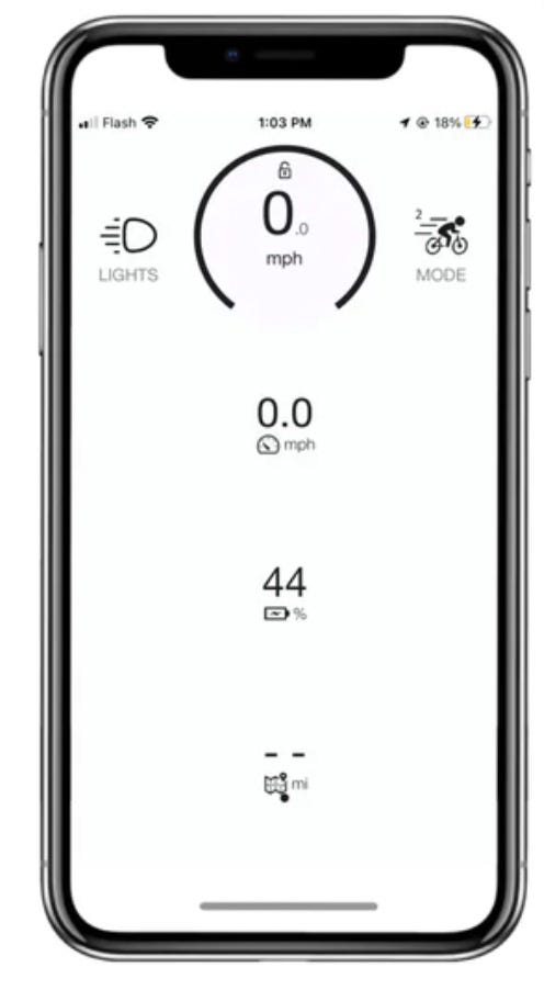 Blix application interface for the Dubbel bike