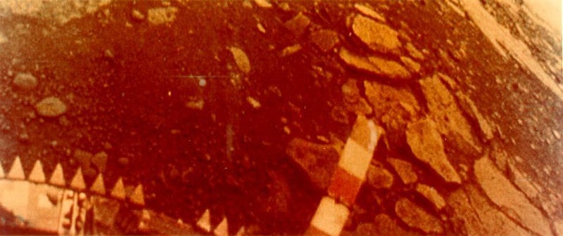 Early photos from the surface of Venus