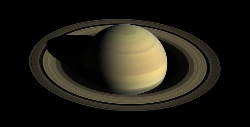 Saturn's rings as seen from a powerful telescope